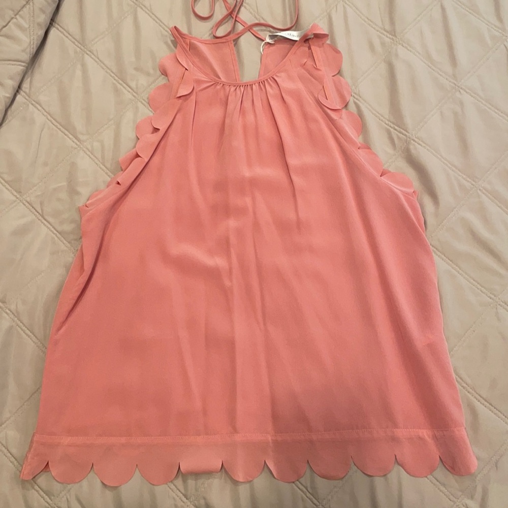 Pink silk top